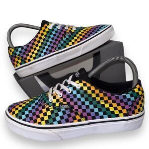 Vans TD Doheny V Rainbow Mini‎ Check Skate Shoes Youth 5 Women's 6.5
